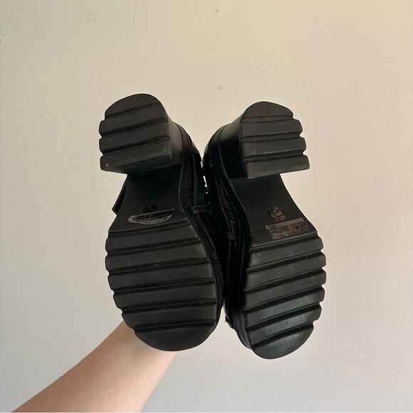 Demonia Black Vintage Y2k Goth Vegan Leather Platform Pirate Lugged Ankle Boots - Picture 7 of 10